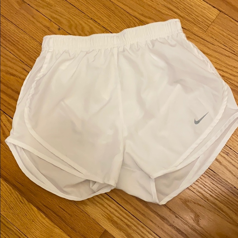 White Nike Dri-Fit shorts